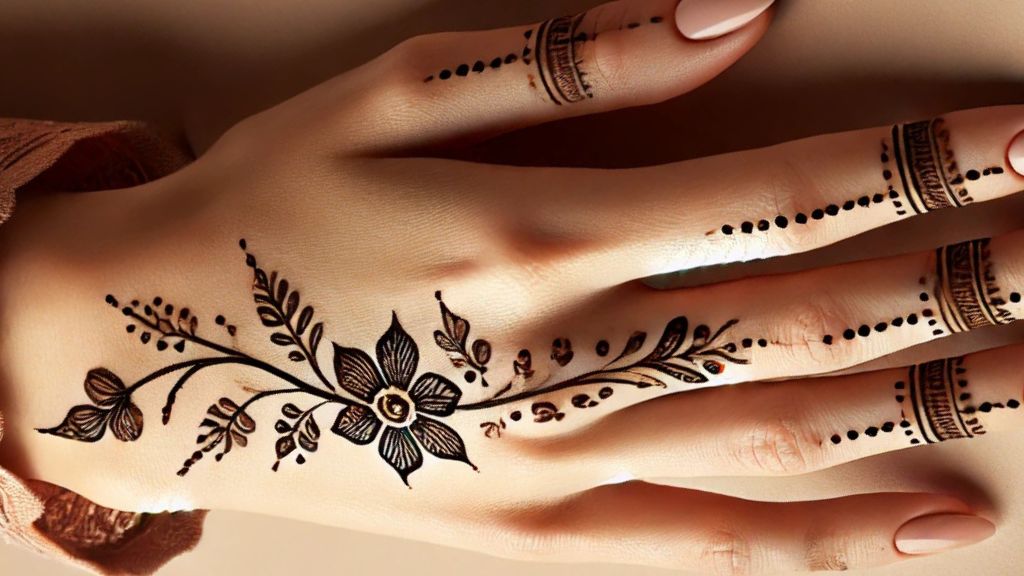 Minimal Finger Accents - Simple Mehndi Designs